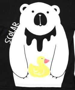 くま吉くんとアヒル柄ロンT-12