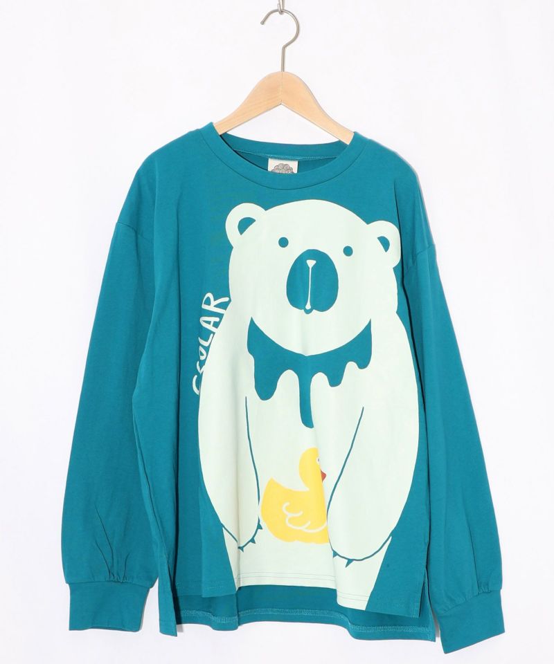 くま吉くんとアヒル柄ロンT-13