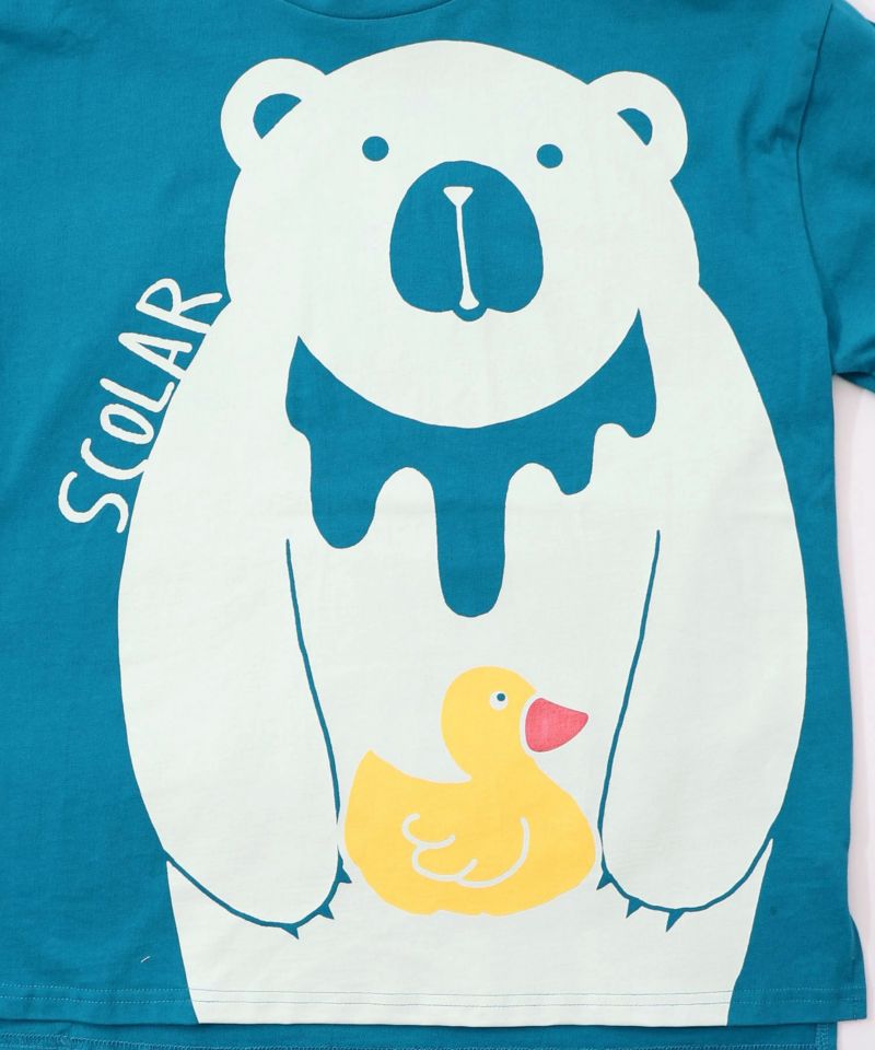 くま吉くんとアヒル柄ロンT-14