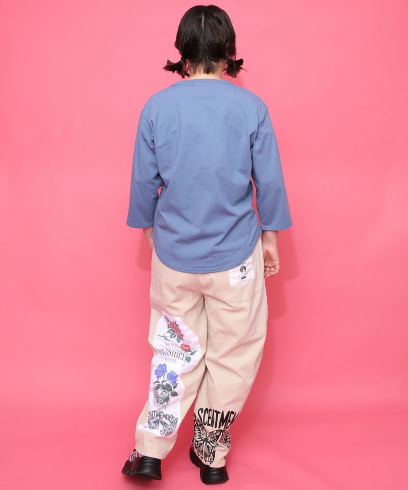 スカラーバーガータウン柄Tシャツ-7