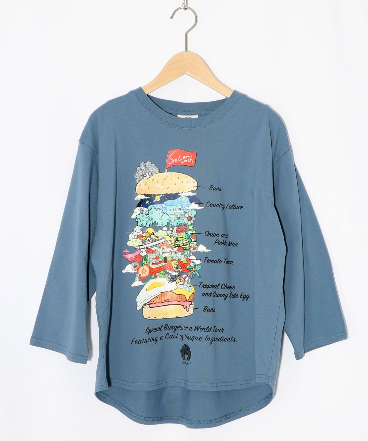 スカラーバーガータウン柄Tシャツ-13