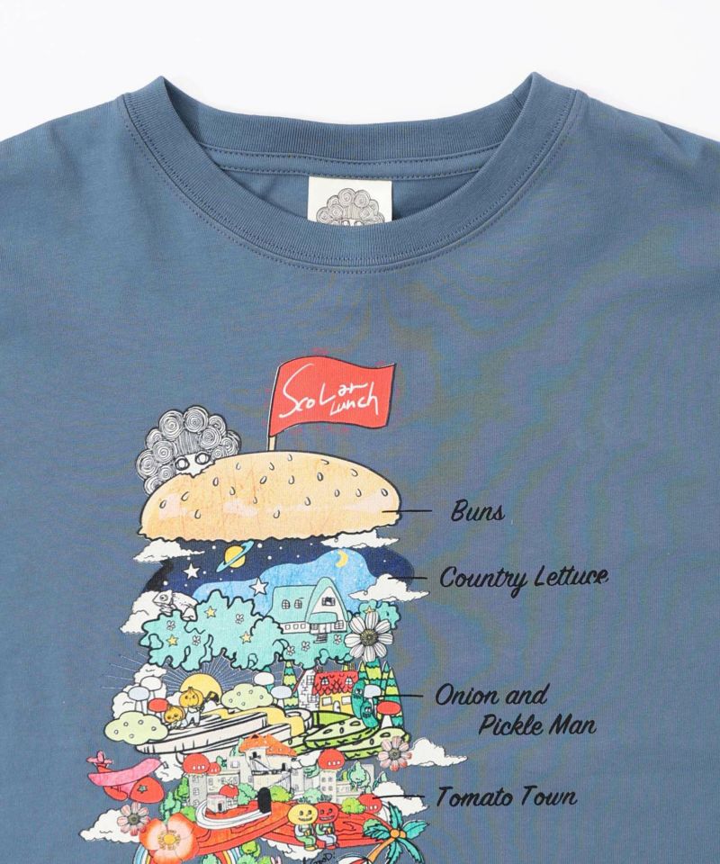 スカラーバーガータウン柄Tシャツ-15