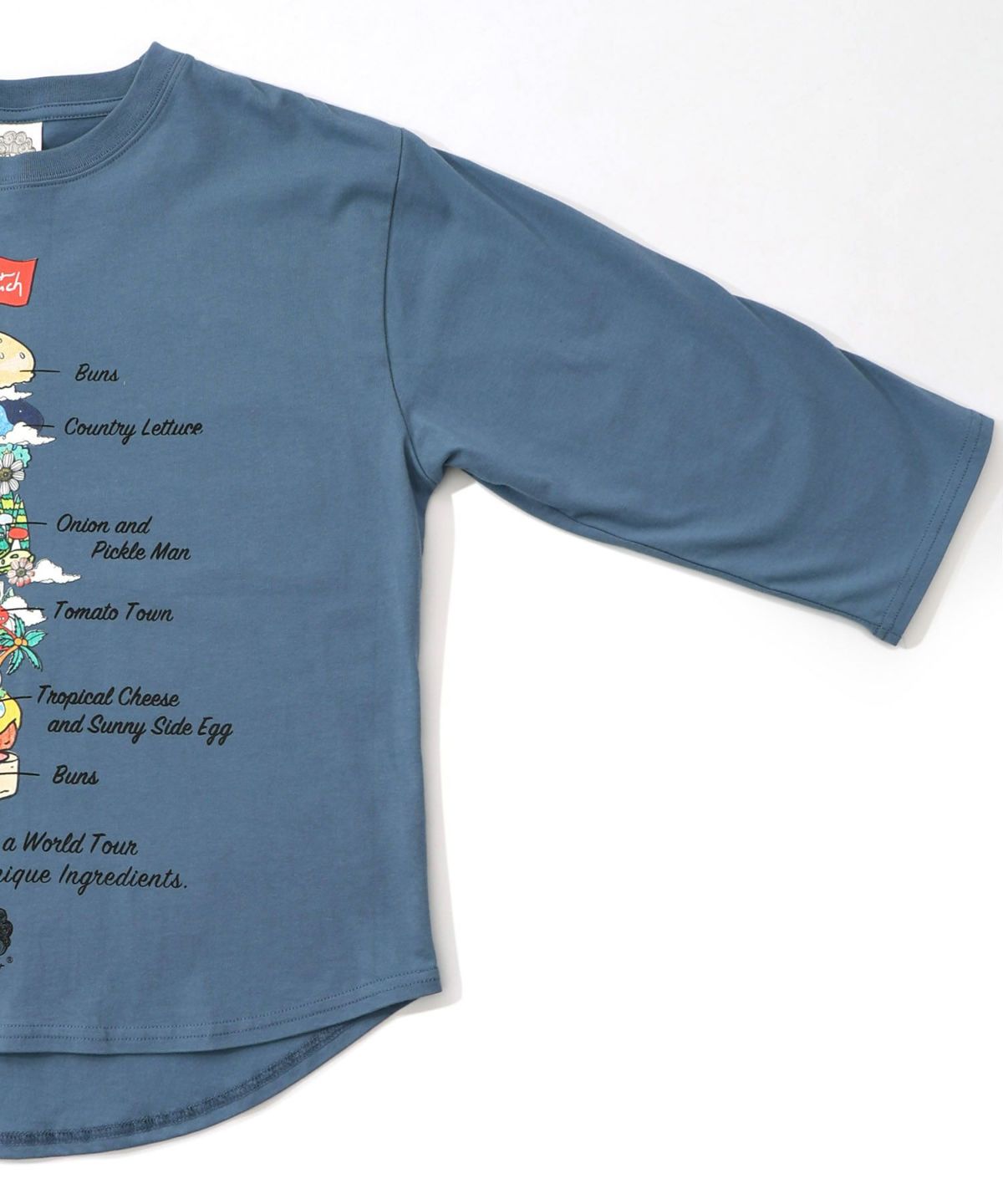 スカラーバーガータウン柄Tシャツ-16