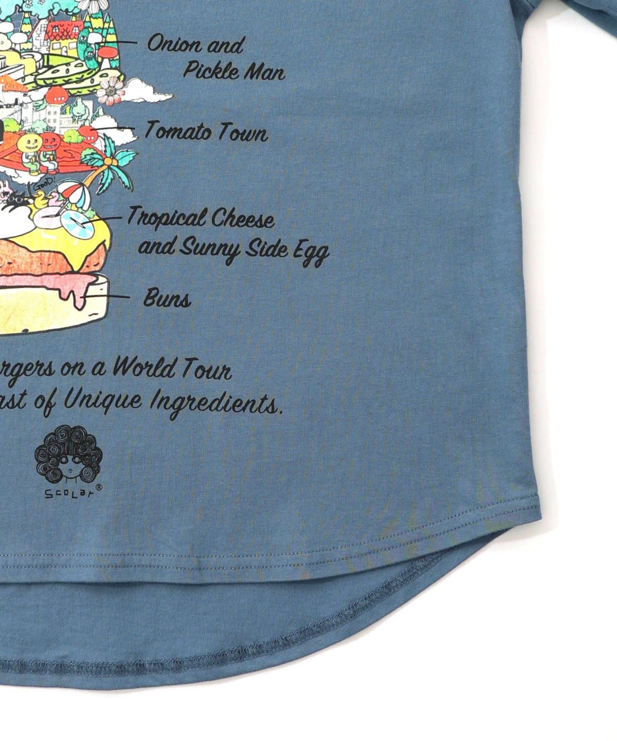 スカラーバーガータウン柄Tシャツ-27