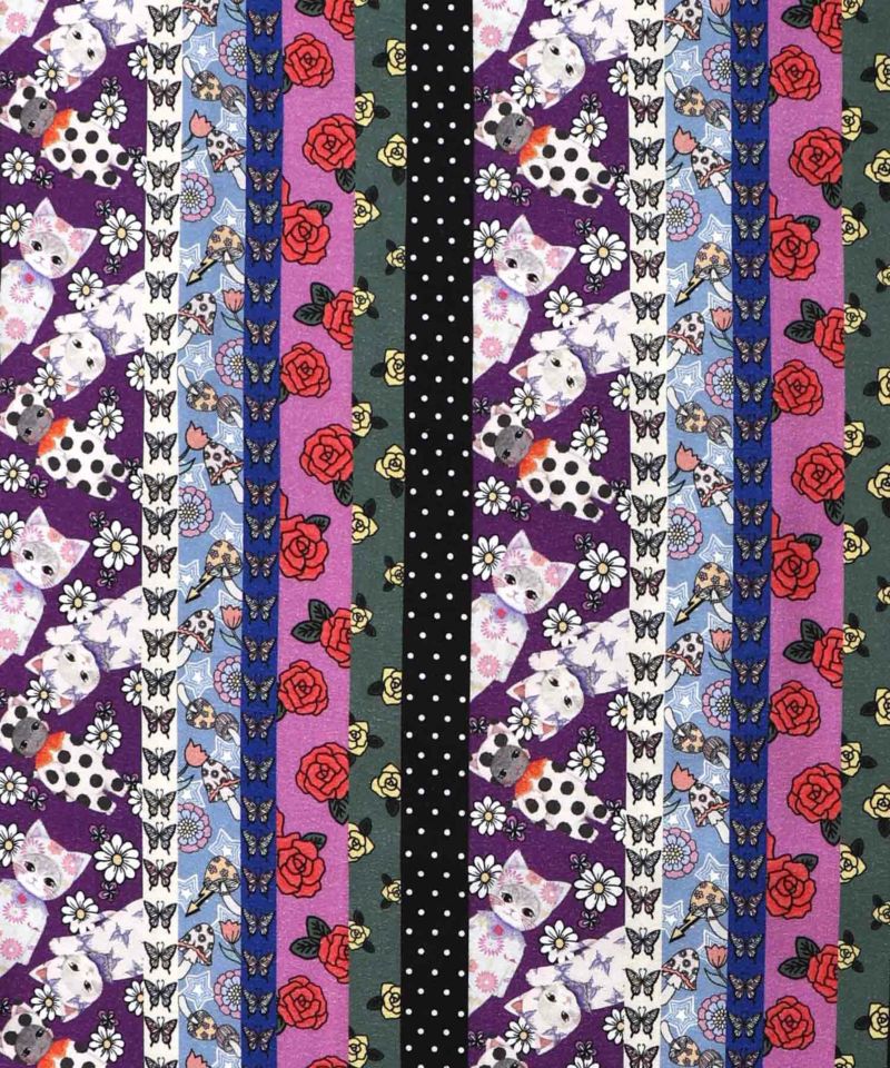 ストライプ総柄前開きシャツワンピース-19