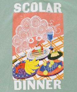 スカラーちゃんの夕食柄レイヤード風配色プルオーバー-21