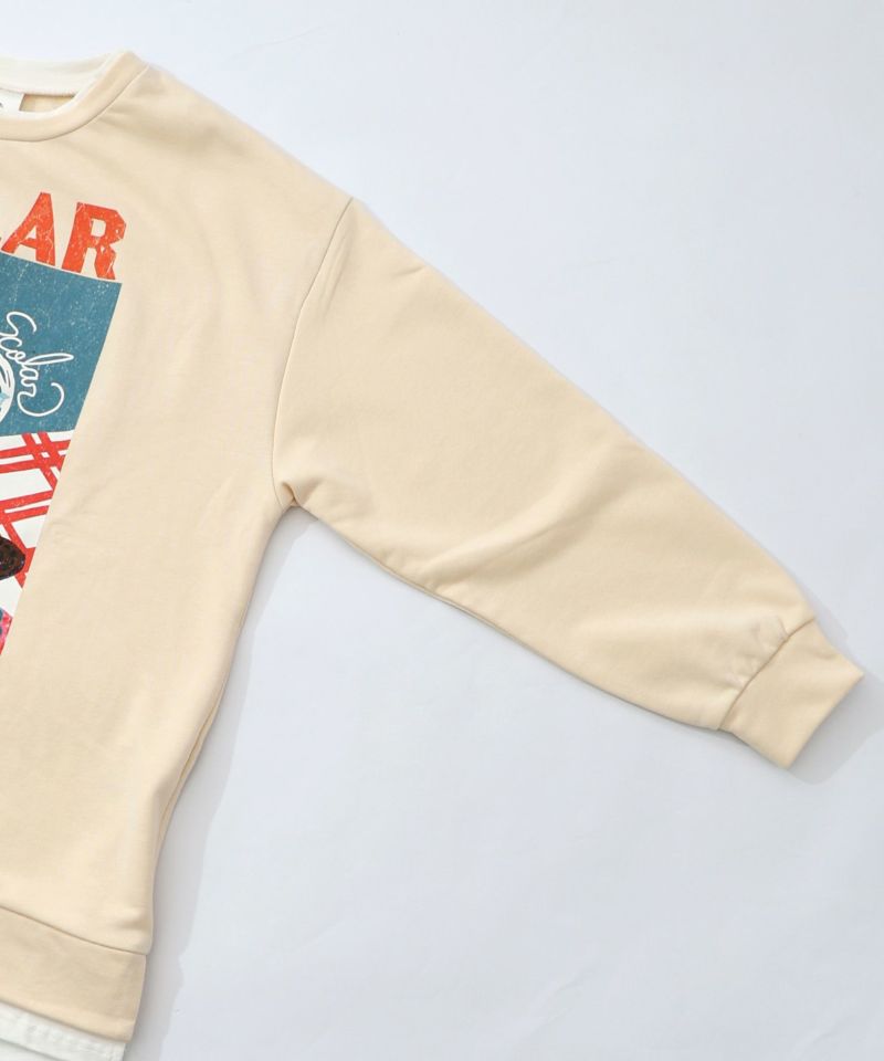 スカラーちゃんの夕食柄レイヤード風配色プルオーバー-23