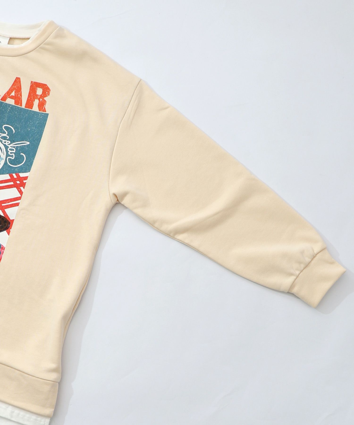 スカラーちゃんの夕食柄レイヤード風配色プルオーバー-23