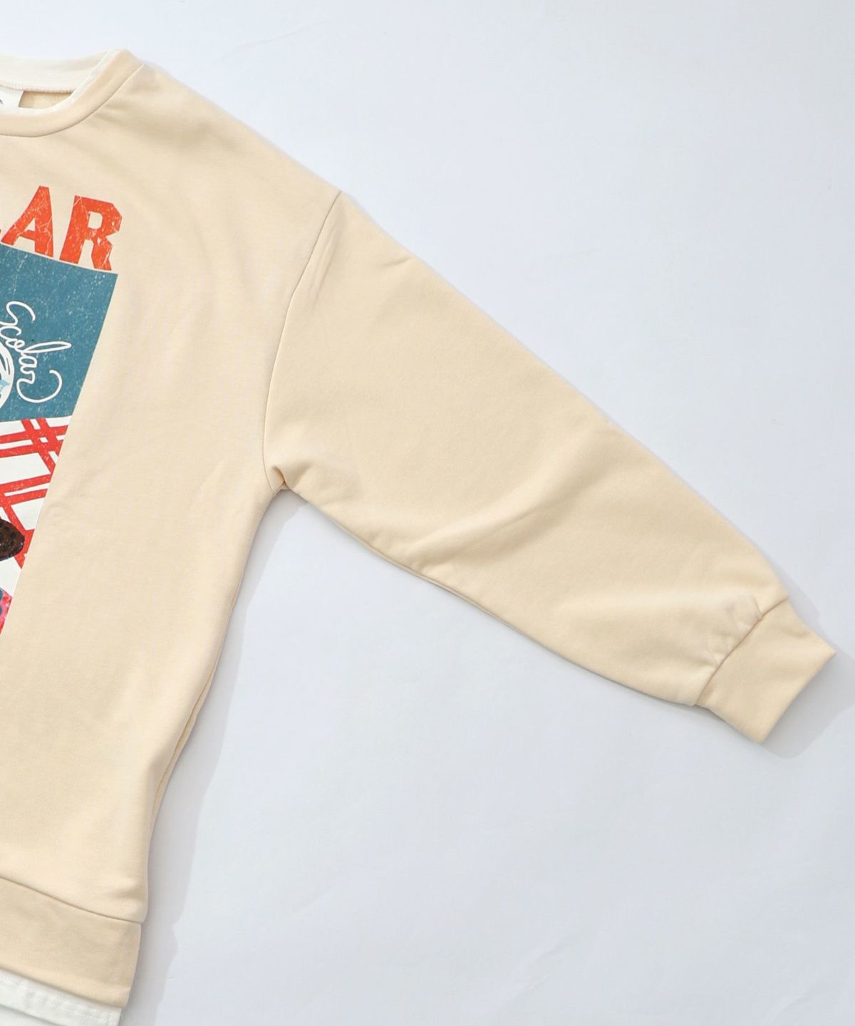 スカラーちゃんの夕食柄レイヤード風配色プルオーバー-23