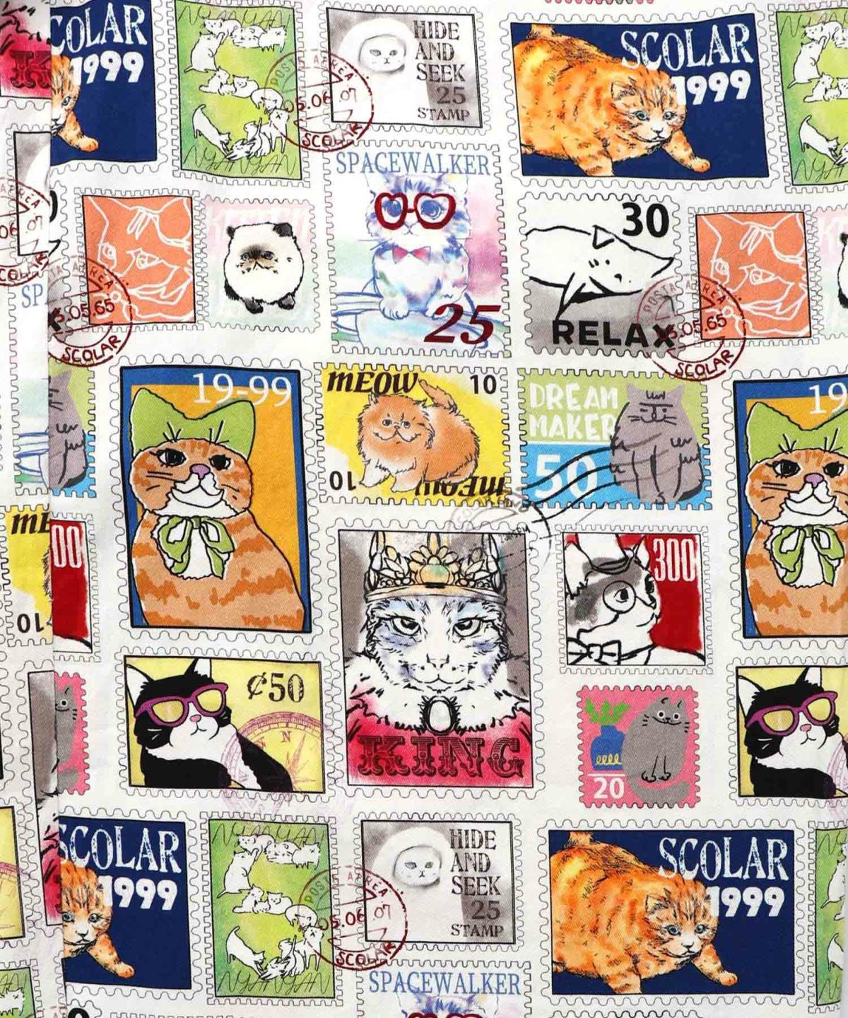 わんorにゃんスタンプ柄 バイオ加工パンツ-18