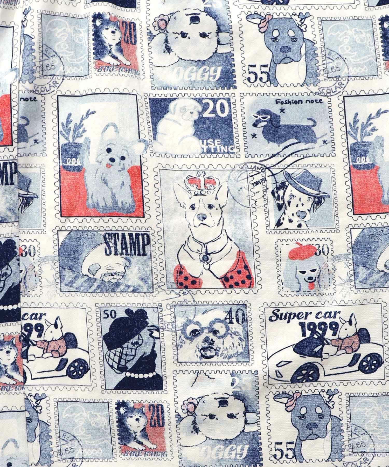 わんorにゃんスタンプ柄 バイオ加工パンツ-20