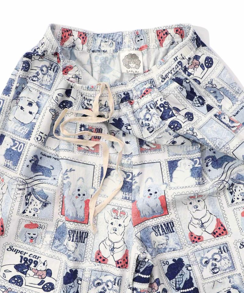 わんorにゃんスタンプ柄 バイオ加工パンツ-22