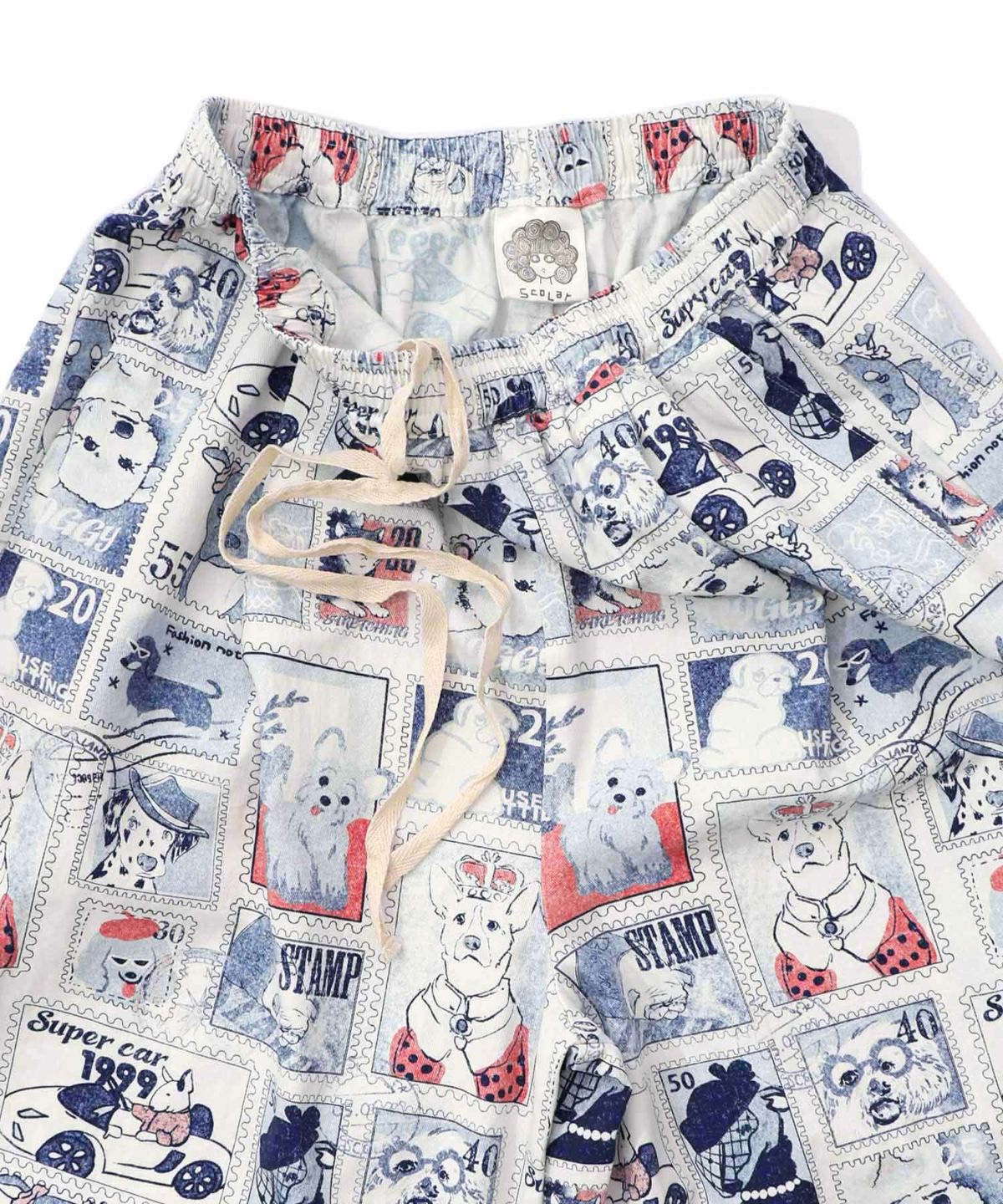 わんorにゃんスタンプ柄 バイオ加工パンツ-22