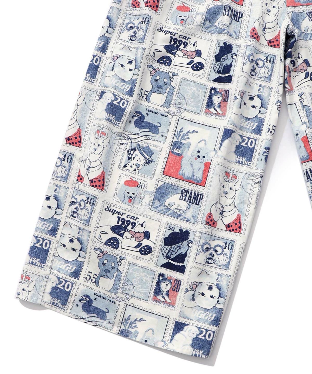 わんorにゃんスタンプ柄 バイオ加工パンツ-23