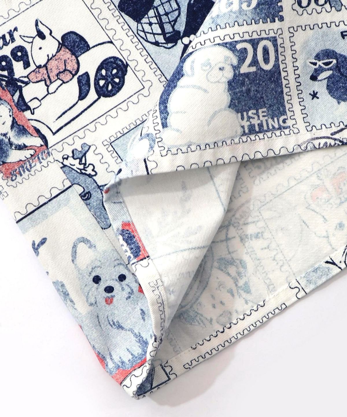 わんorにゃんスタンプ柄 バイオ加工パンツ-24