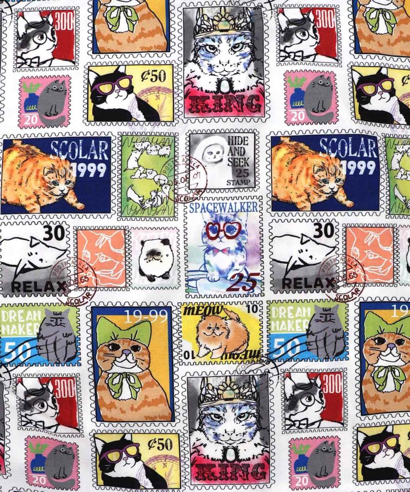 わんorにゃんスタンプ柄 ワッシャーシャツ-9