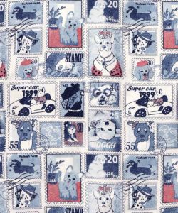 わんorにゃんスタンプ柄 ワッシャーシャツ-11