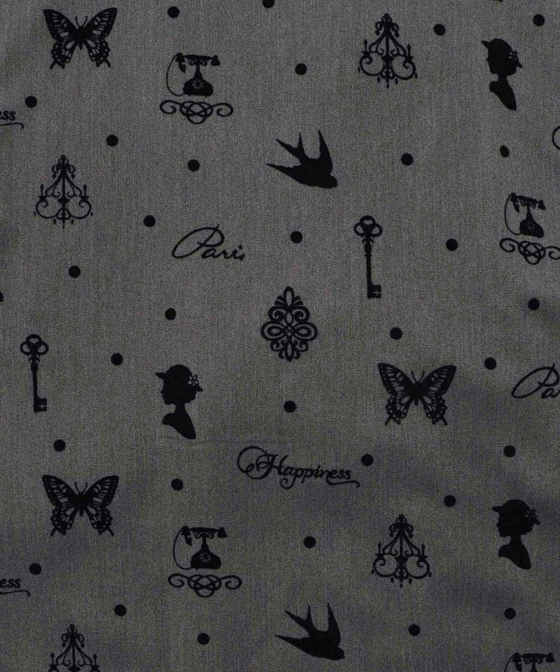 アンティーク調フロッキープリントベスト-13