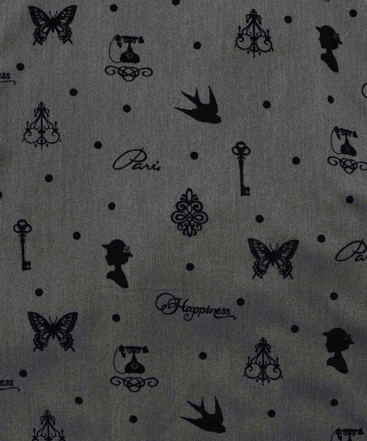 アンティーク調フロッキープリントベスト-13