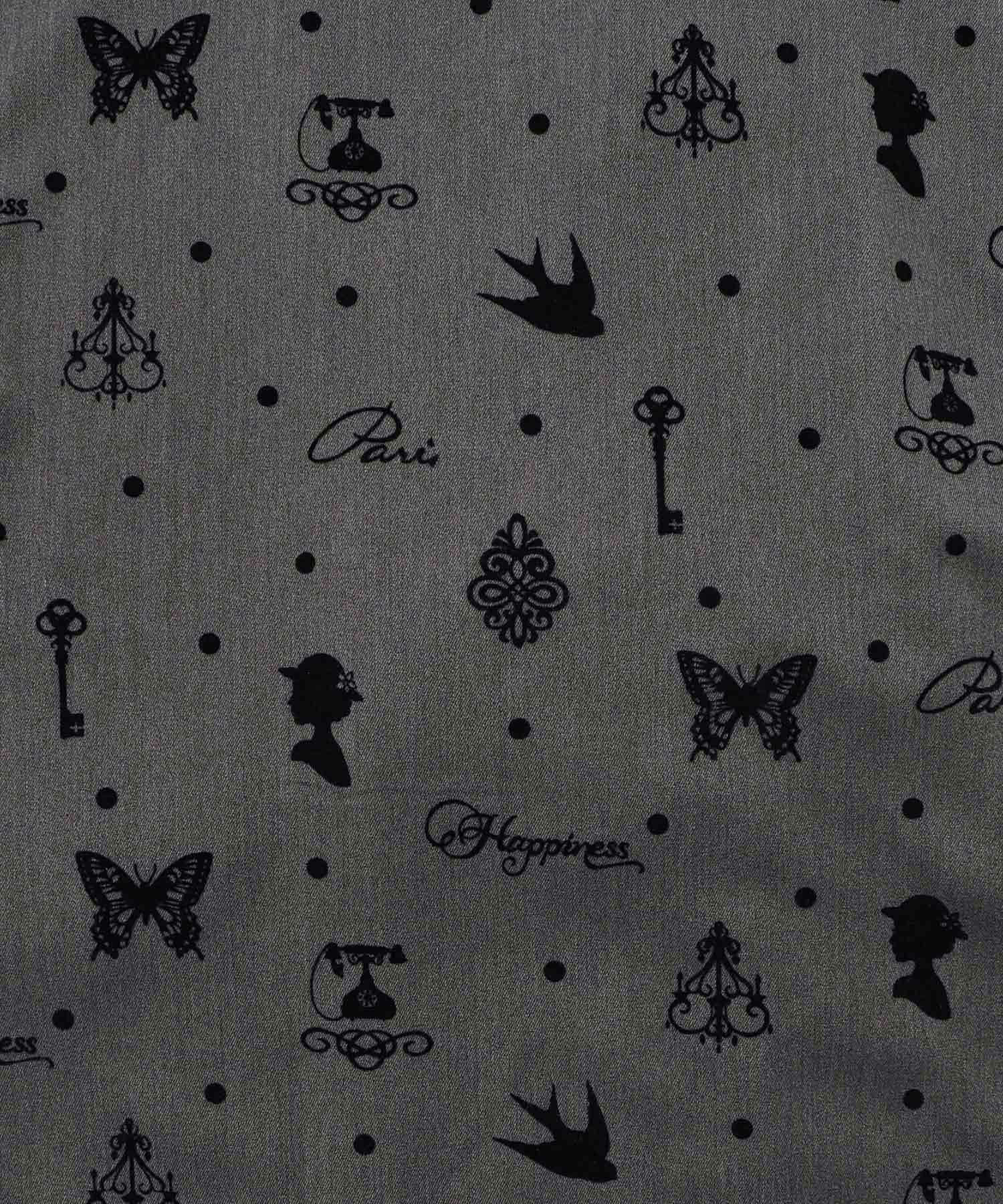 アンティーク調フロッキープリントベスト-13