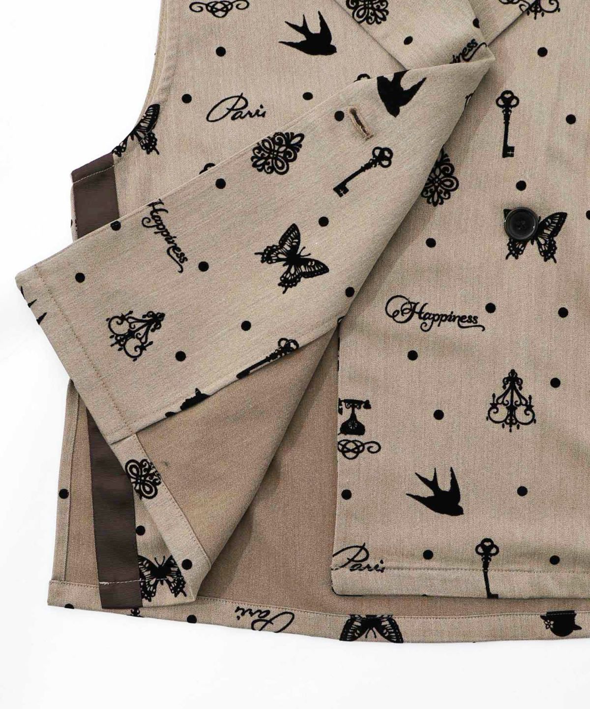 アンティーク調フロッキープリントベスト-20