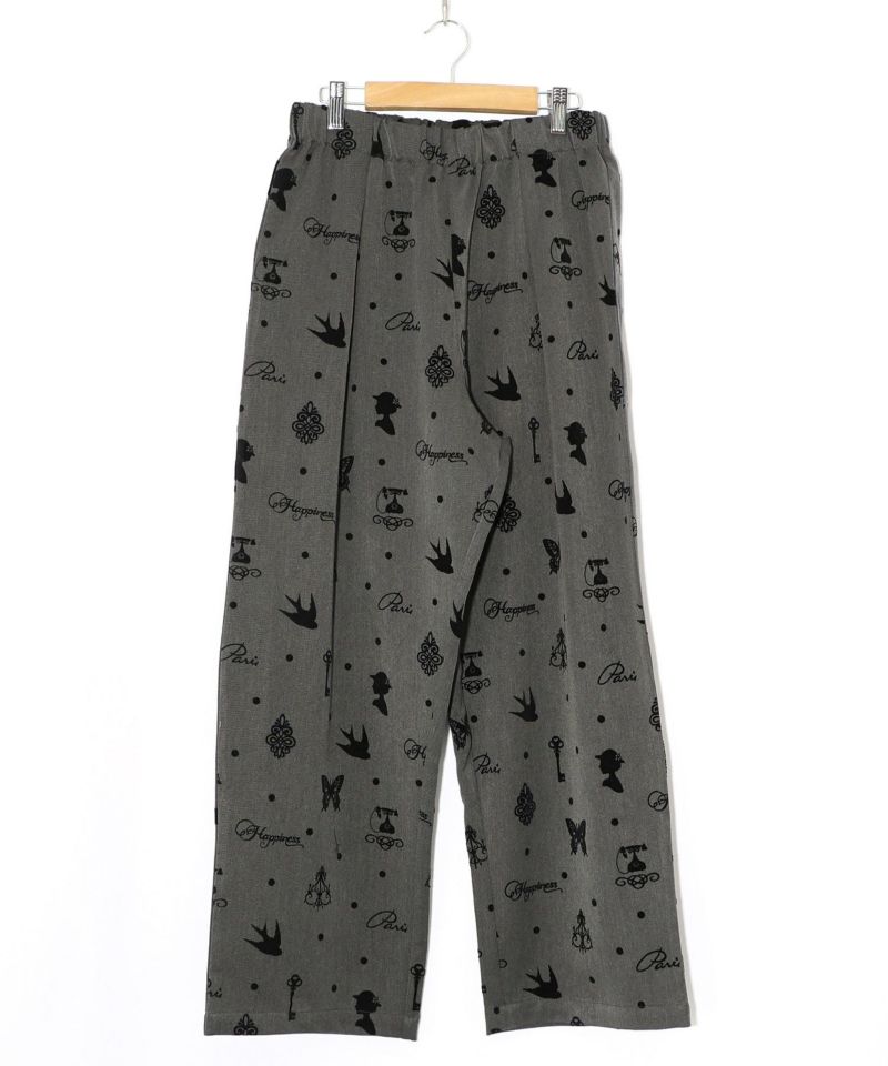 アンティーク調フロッキープリントパンツ-8