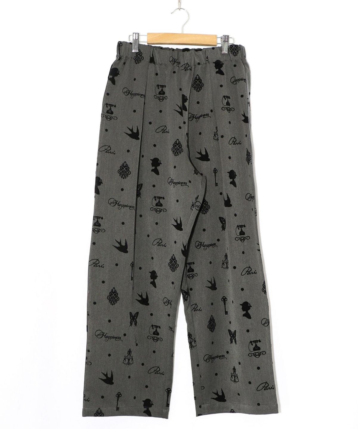 アンティーク調フロッキープリントパンツ-8