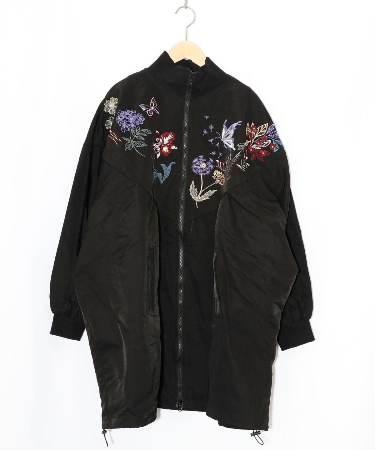 リボン×花刺繍ドルマンスリーブブルゾン-10