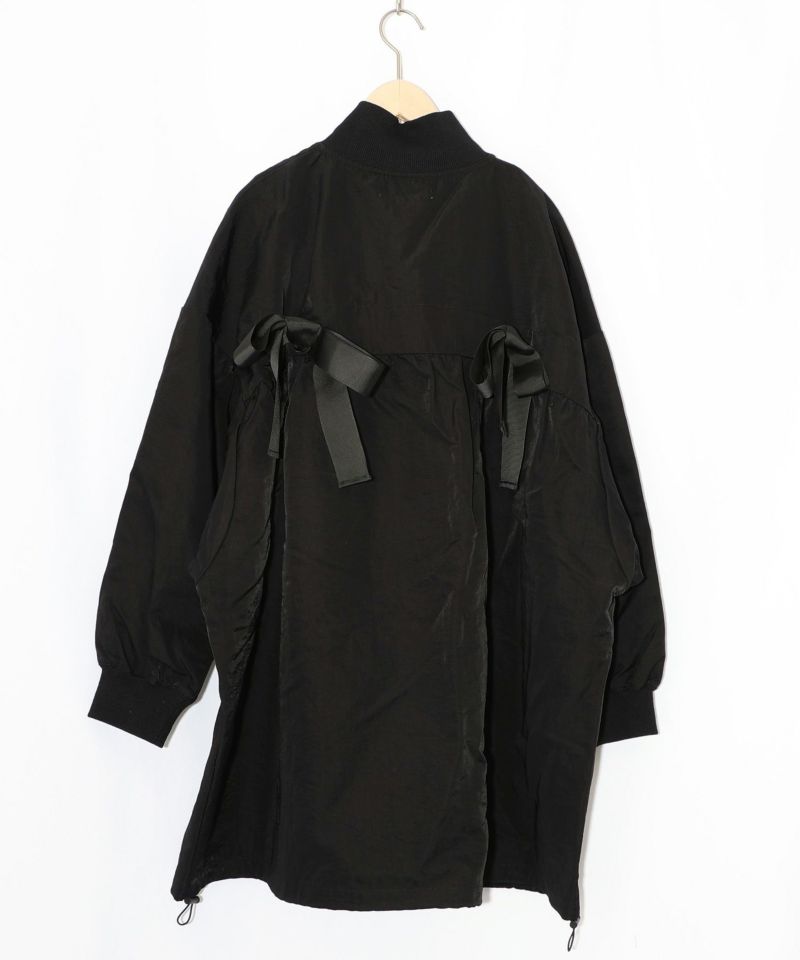 リボン×花刺繍ドルマンスリーブブルゾン-11