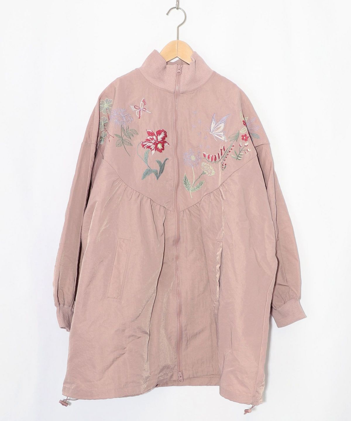 リボン×花刺繍ドルマンスリーブブルゾン-13