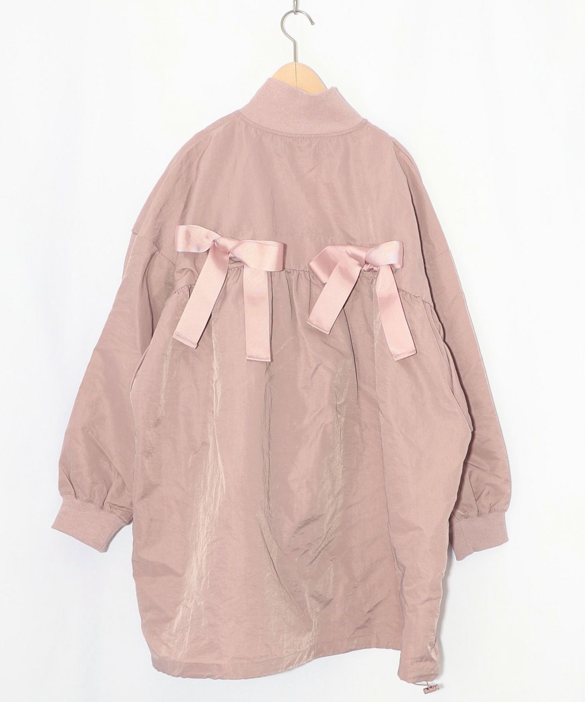 リボン×花刺繍ドルマンスリーブブルゾン-14