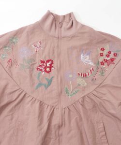 リボン×花刺繍ドルマンスリーブブルゾン-15