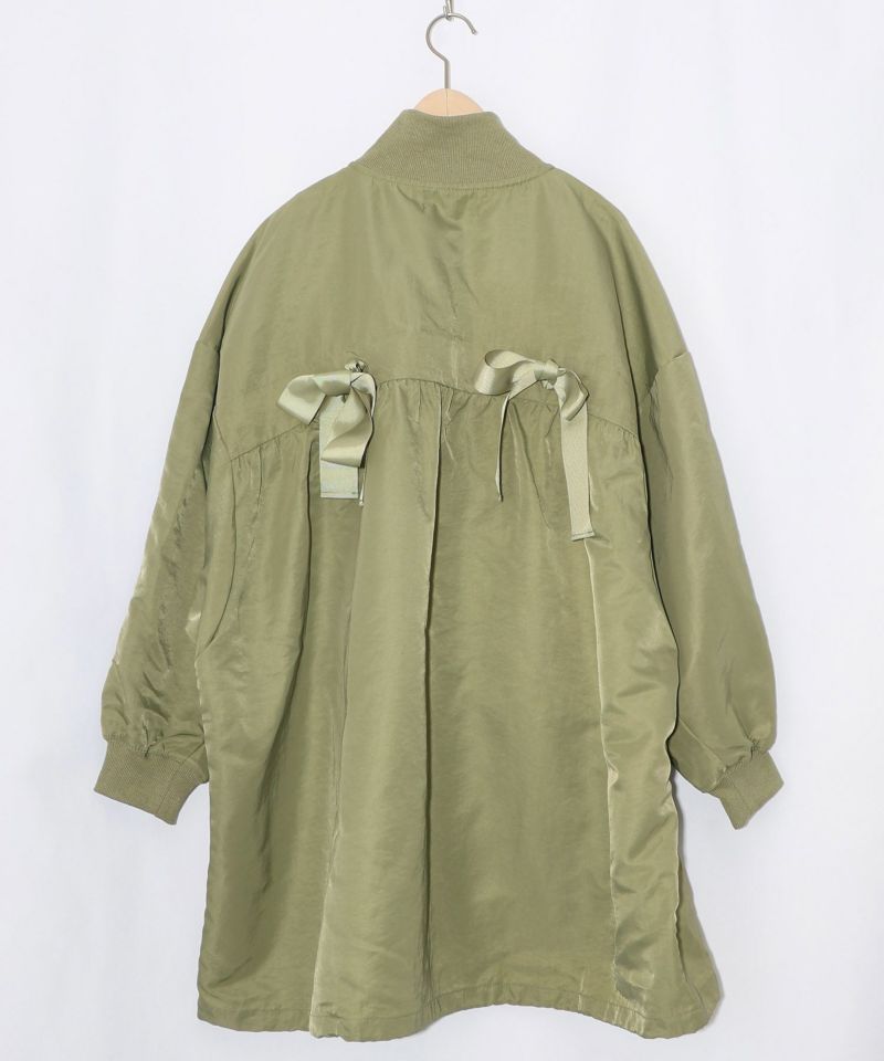 リボン×花刺繍ドルマンスリーブブルゾン-17