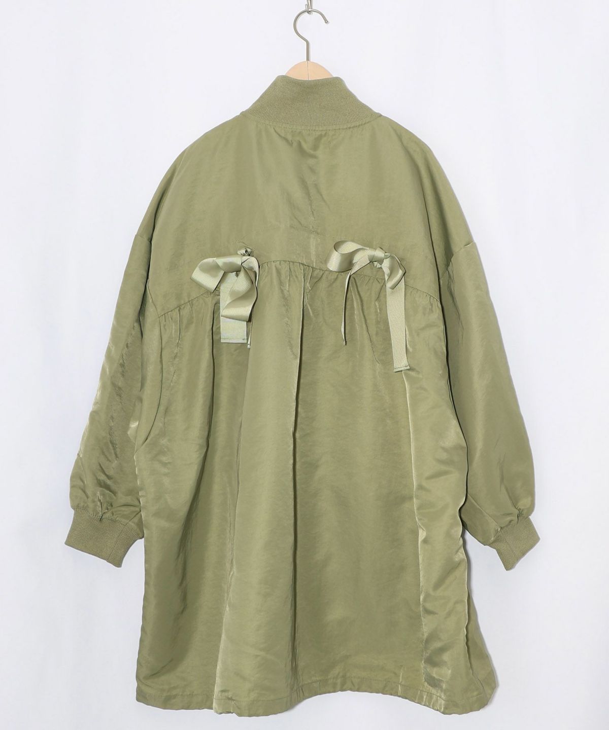 リボン×花刺繍ドルマンスリーブブルゾン-17