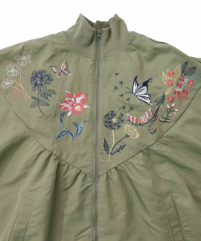 リボン×花刺繍ドルマンスリーブブルゾン-18