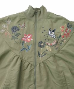 リボン×花刺繍ドルマンスリーブブルゾン-18