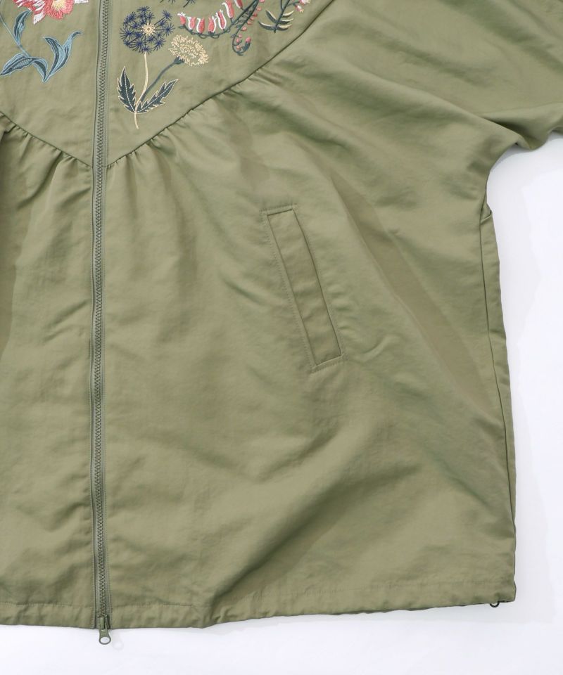 リボン×花刺繍ドルマンスリーブブルゾン-20