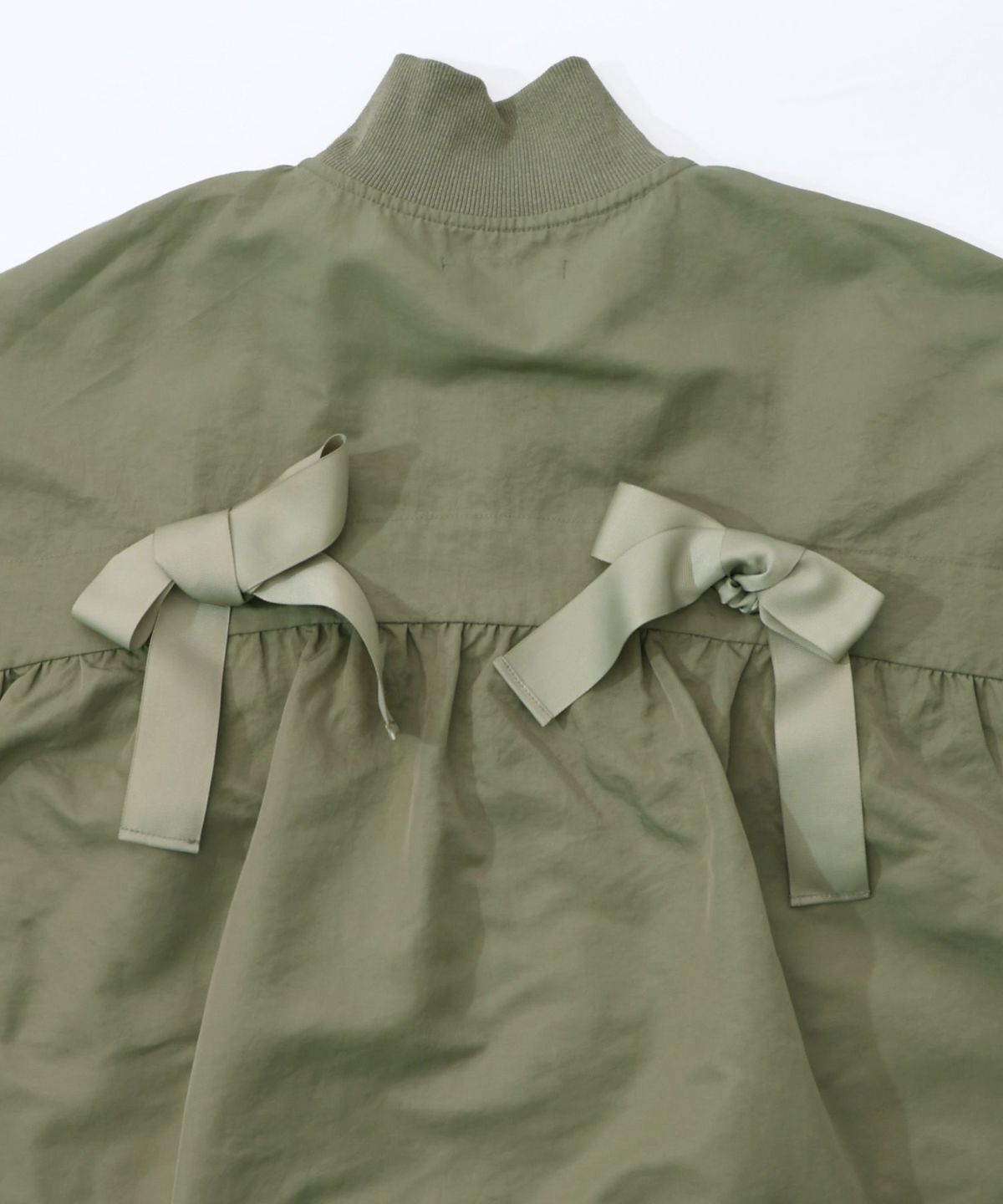 リボン×花刺繍ドルマンスリーブブルゾン-23