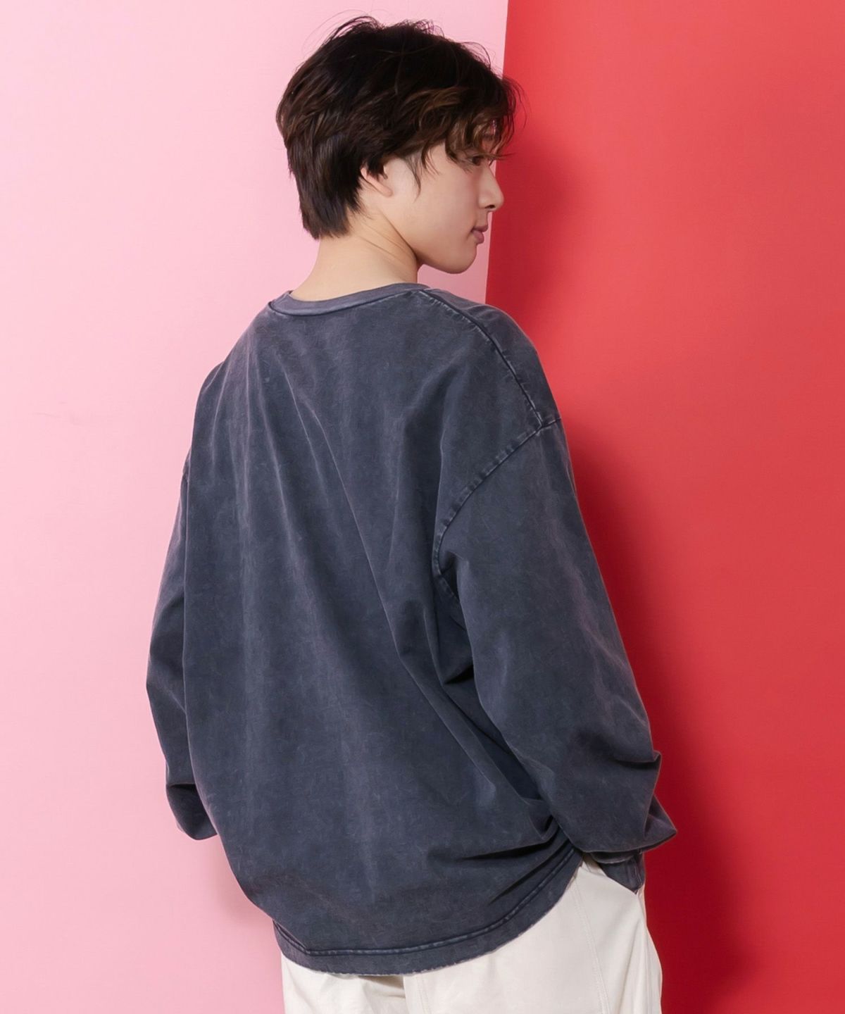 正月太りネコ柄刺繍ヴィンテージ風プルオーバー-5