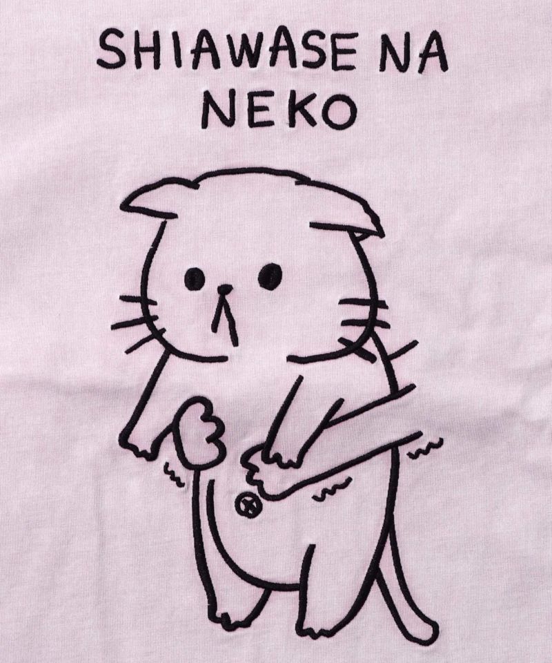 正月太りネコ柄刺繍ヴィンテージ風プルオーバー-13