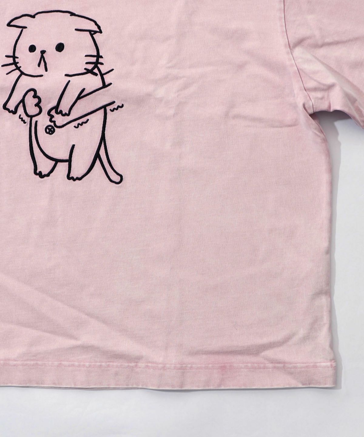 正月太りネコ柄刺繍ヴィンテージ風プルオーバー-18