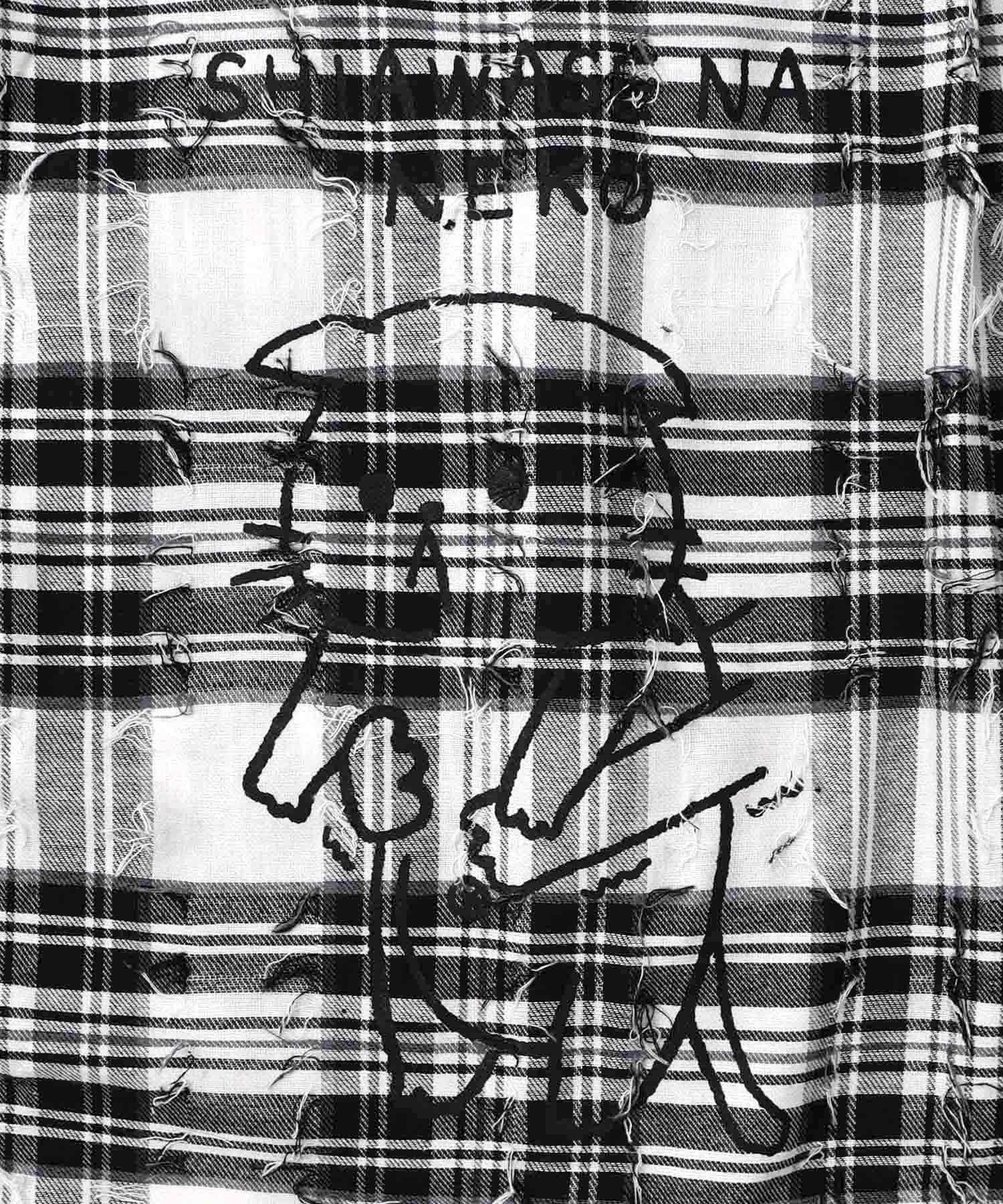 正月太りネコ柄デニムorチェックシャツパーカー-21