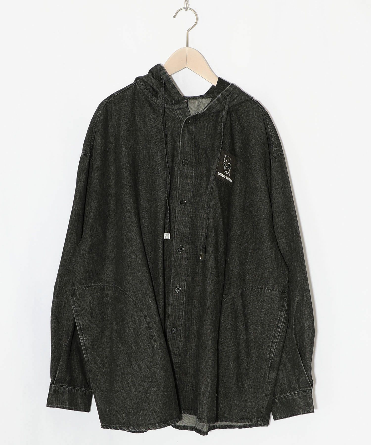 正月太りネコ柄デニムorチェックシャツパーカー-22