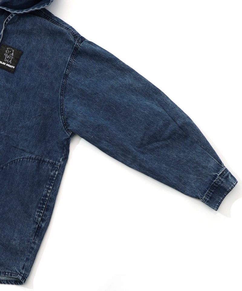 正月太りネコ柄デニムorチェックシャツパーカー-29