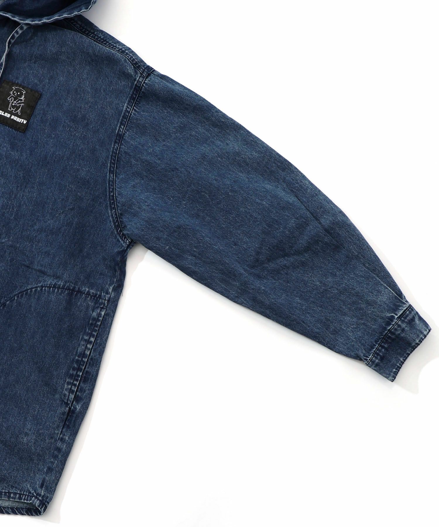 正月太りネコ柄デニムorチェックシャツパーカー-29