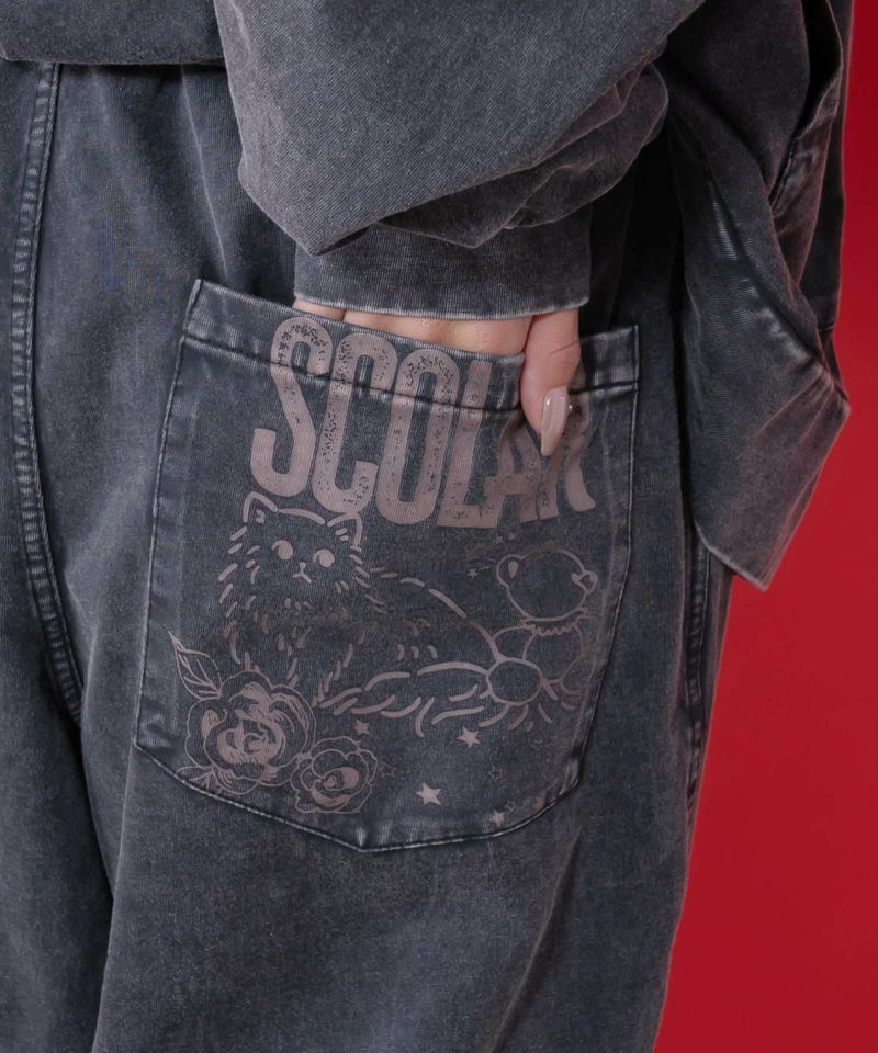 チョーク風柄コクーンパンツ-7