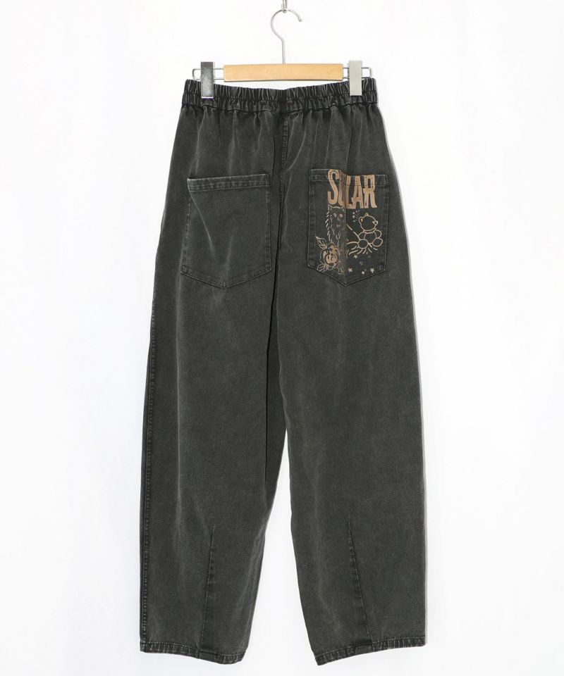 チョーク風柄コクーンパンツ-9