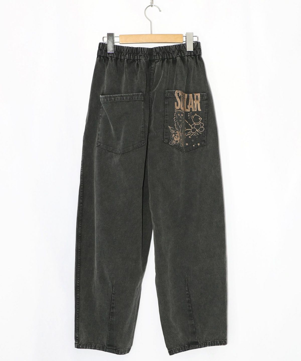 チョーク風柄コクーンパンツ-9