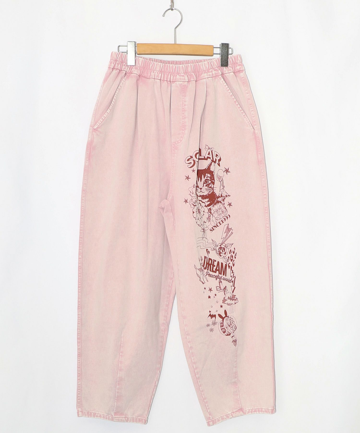 161604：チョーク風柄コクーンパンツの通販-ScoLar 