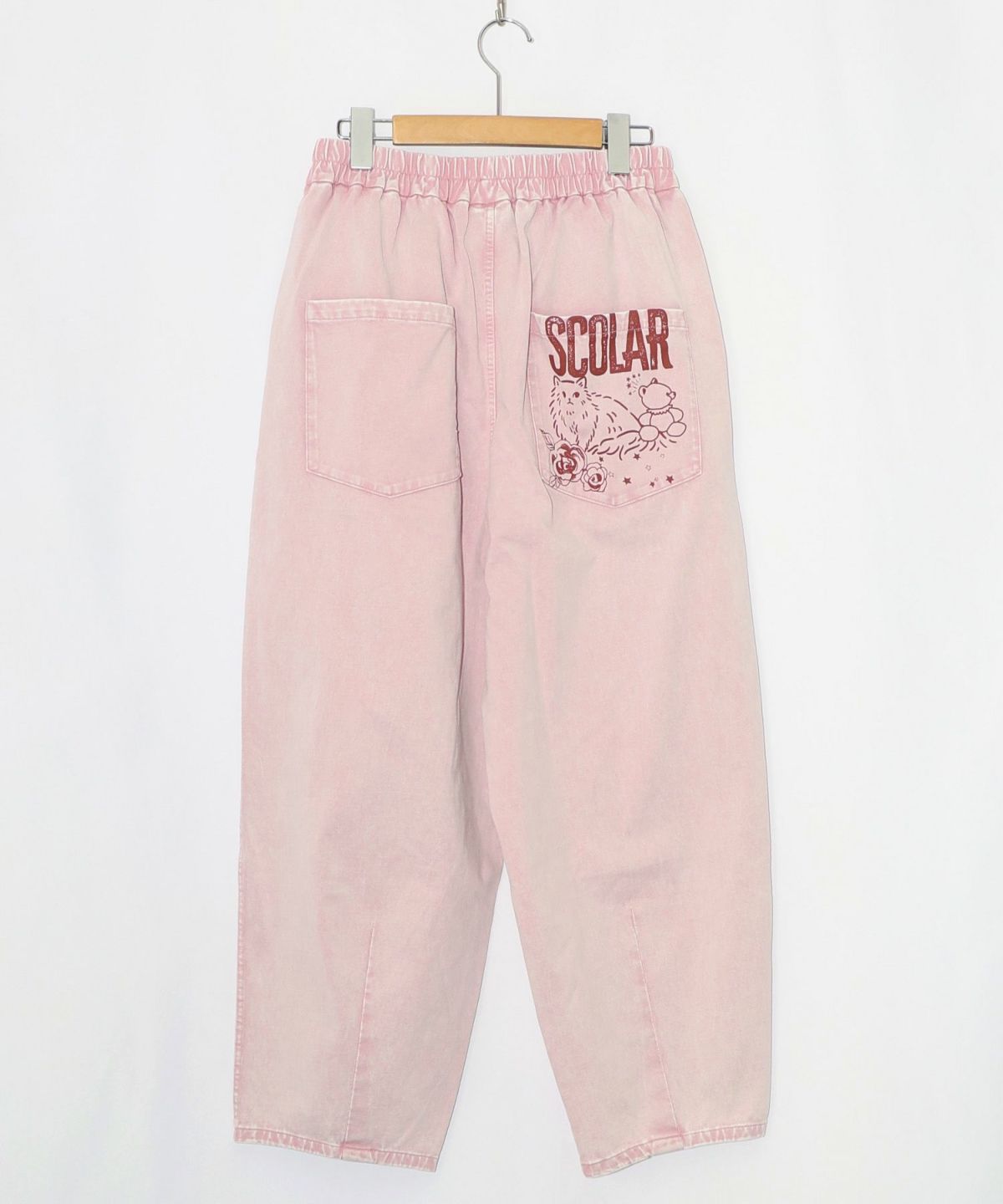 チョーク風柄コクーンパンツ-12